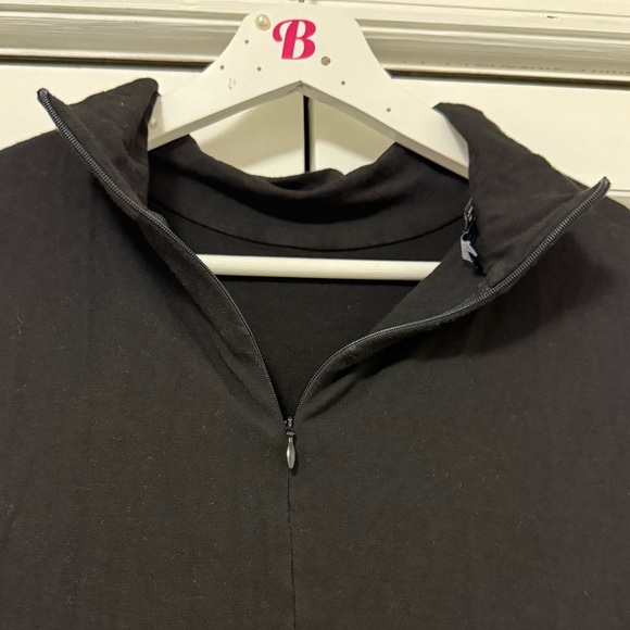 Lafayette 148 New York Black Mock Neck Turtle Neck Size XL Neutral Closet Staple - Picture 3 of 8